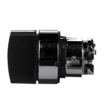 Schneider Electric Harmony XB4 Series 3 Position Selector Switch Head, 22mm Cutout, Black Handle