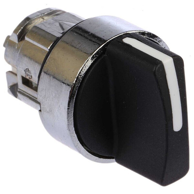 Schneider Electric Harmony XB4 Series 3 Position Selector Switch Head, 22mm Cutout, Black Handle