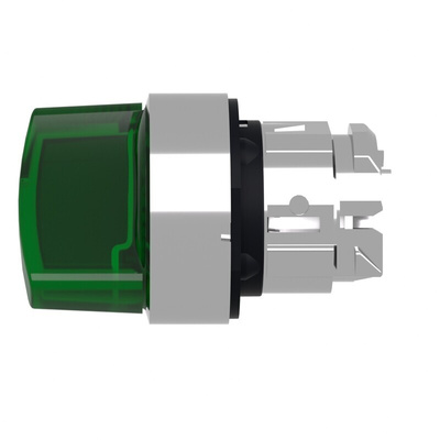 Schneider Electric ZB4 Series 2 Position Selector Switch Head, 22mm Cutout, Green Handle