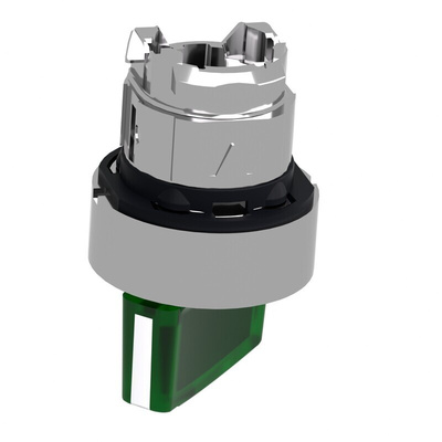 Schneider Electric ZB4 Series 2 Position Selector Switch Head, 22mm Cutout, Green Handle