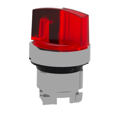 Schneider Electric Harmony XB4 Series 2 Position Selector Switch Head, 22mm Cutout, Red Handle