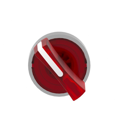 Schneider Electric Harmony XB4 Series 2 Position Selector Switch Head, 22mm Cutout, Red Handle
