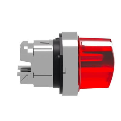 Schneider Electric Harmony XB4 Series 2 Position Selector Switch Head, 22mm Cutout, Red Handle