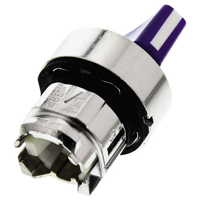 Schneider Electric Harmony XB4 Series 2 Position Selector Switch Head, 22mm Cutout, Blue Handle