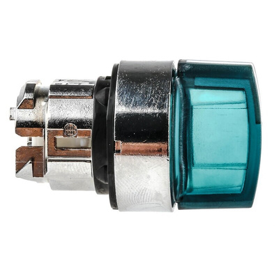 Schneider Electric Harmony XB4 Series 3 Position Selector Switch Head, 22mm Cutout, Green Handle