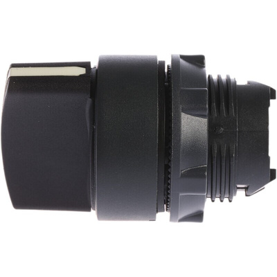 Schneider Electric ZB5 Series 2 Position Selector Switch Head, 22mm Cutout, Black Handle