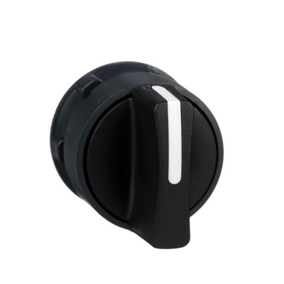 Schneider Electric ZB5 Series 2 Position Selector Switch Head, 22mm Cutout, Black Handle