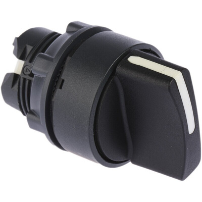 Schneider Electric ZB5 Series 2 Position Selector Switch Head, 22mm Cutout, Black Handle