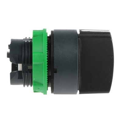 Schneider Electric Harmony XB5 Series 3 Position Selector Switch Head, 22mm Cutout, Black Handle