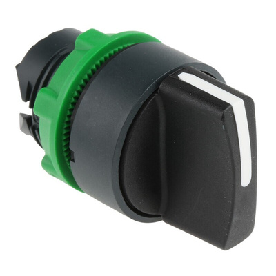 Schneider Electric Harmony XB5 Series 3 Position Selector Switch Head, 22mm Cutout, Black Handle