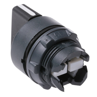 Schneider Electric Harmony XB5 Series 3 Position Selector Switch Head, 22mm Cutout, Black Handle