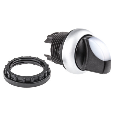 Eaton RMQ Titan Series 2 Position Selector Switch Head, 22mm Cutout, White Handle