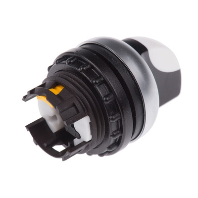 Eaton RMQ Titan Series 2 Position Selector Switch Head, 22mm Cutout, Black/White Handle