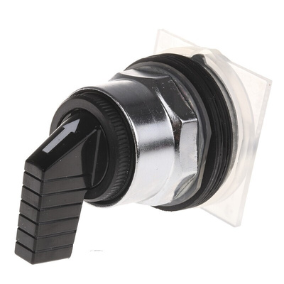Schneider Electric Harmony 9001K Series 3 Position Selector Switch Head, 30mm Cutout, Black Handle