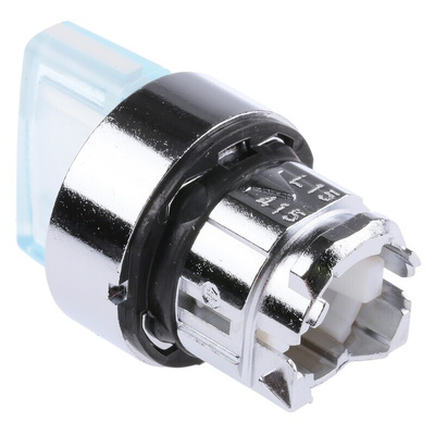 Schneider Electric Harmony XB4 Series 3 Position Selector Switch Head, 22mm Cutout, White Handle