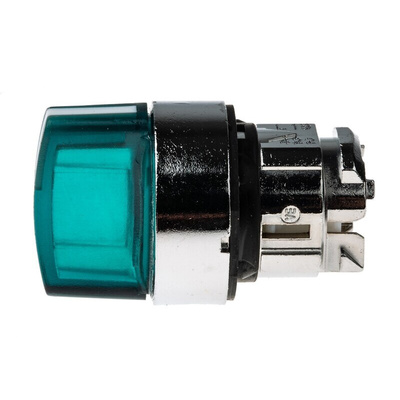 Schneider Electric Harmony XB4 Series 3 Position Selector Switch Head, 22mm Cutout, Green Handle