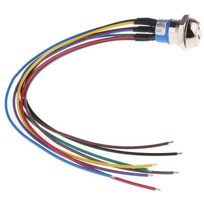 Key Switch, DPST, 4 A @ 28 V dc 3-Way Flat-Key