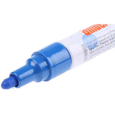 6190050004 | Ambersil Blue 3mm Medium Tip Paint Marker Pen for use with Various Materials