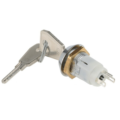 Key Switch, SP-CO, 1 A @ 24V ac dc / 115V ac 3-Way Random-Key