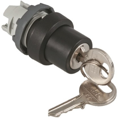ABB ABB Modular 2-position Key Switch Head, Spring Return from Left and Right, 22mm Cutout