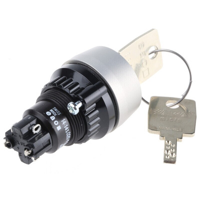 IP65 Keylock Switch, 1NC+1NO, 5 A @ 250 V ac 2-Way Flat-Key