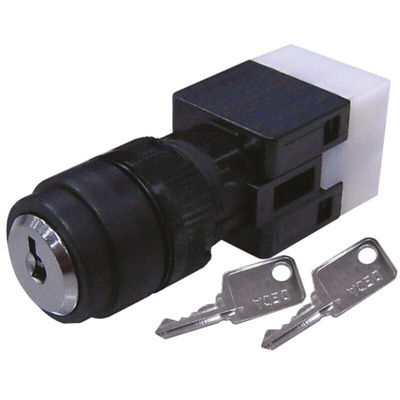 IP65 Key Switch, DPDT 3-Way
