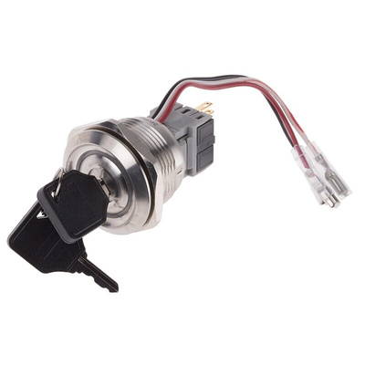 IP40 Key Switch, SPDT, 5 A 2-Way