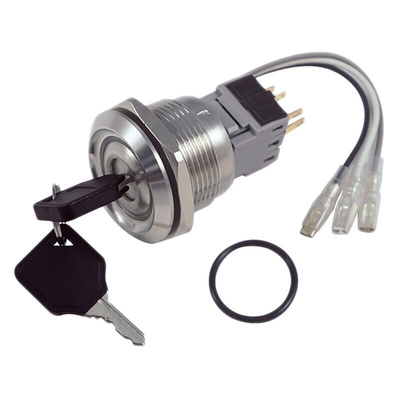 IP40 Key Switch, SPDT, 5 A 2-Way