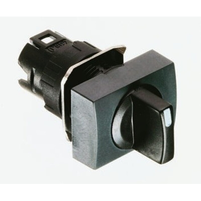 Schneider Electric Harmony XB6 Series 2 Position Selector Switch Head, 16mm Cutout, Black Handle