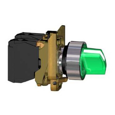 Schneider Electric Knob Selector Switch - (SPDT) 22mm Cutout Diameter, Illuminated 3 Positions