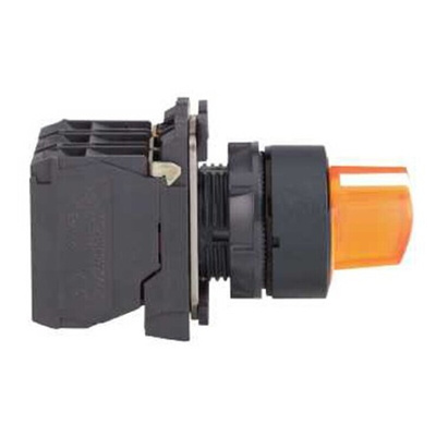 Schneider Electric Knob Selector Switch - (SPDT) 22mm Cutout Diameter, Illuminated 3 Positions