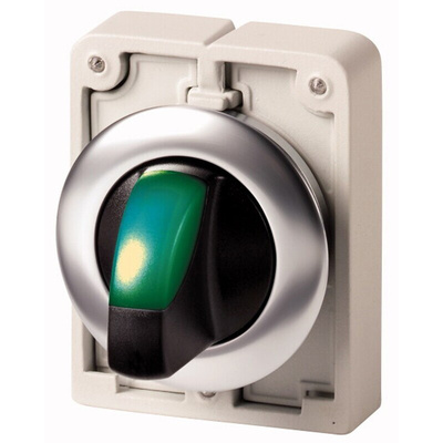 Eaton RMQ Titan Series 2 Position Selector Switch Head, 30mm Cutout, Green Handle