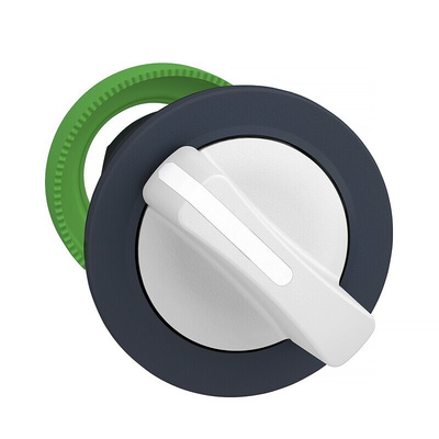 Schneider Electric Harmony XB5 Series 3 Position Selector Switch Head, 30mm Cutout, White Handle