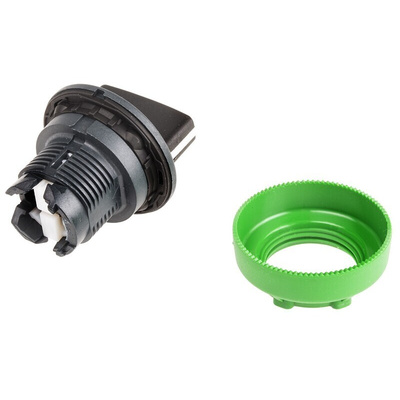 Schneider Electric Harmony XB5 Series 3 Position Selector Switch Head, 30mm Cutout, Black Handle