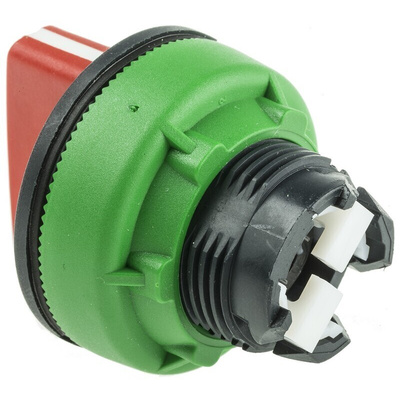 Schneider Electric Harmony XB5 Series 2 Position Selector Switch Head, 30mm Cutout, Red Handle