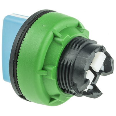 Schneider Electric Harmony XB5 Series 2 Position Selector Switch Head, 30mm Cutout, Blue Handle