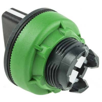 Schneider Electric Harmony XB5 Series 2 Position Selector Switch Head, 30mm Cutout, Black Handle