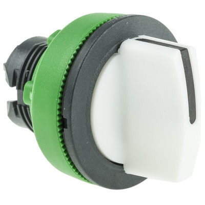 Schneider Electric Harmony XB5 Series 3 Position Selector Switch Head, 30mm Cutout, White Handle