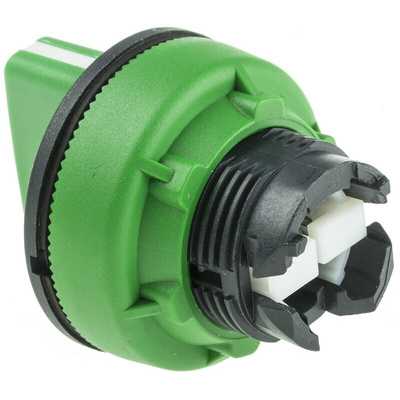 Schneider Electric Harmony XB5 Series 3 Position Selector Switch Head, 30mm Cutout, Green Handle