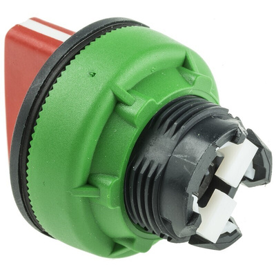 Schneider Electric Harmony XB5 Series 3 Position Selector Switch Head, 30mm Cutout, Red Handle