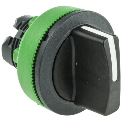 Schneider Electric Harmony XB5 Series 3 Position Selector Switch Head, 30mm Cutout, Black Handle