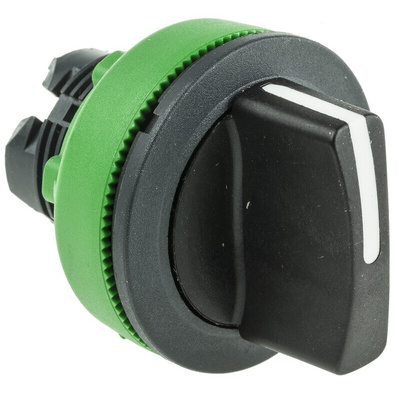 Schneider Electric Harmony XB5 Series 3 Position Selector Switch Head, 30mm Cutout, Black Handle