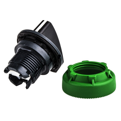 Schneider Electric Harmony XB5 Series 3 Position Selector Switch Head, 30mm Cutout, Black Handle