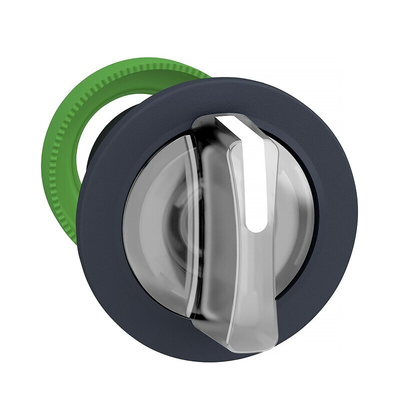 Schneider Electric Harmony XB5 Series 3 Position Selector Switch Head, 30mm Cutout, White Handle