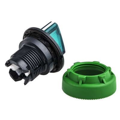 Schneider Electric Harmony XB5 Series 2 Position Selector Switch Head, 30mm Cutout, Green Handle
