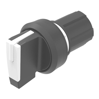 EAO Series 45 Series 2 Position Selector Switch Head, 22.3mm Cutout, White Handle