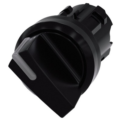Siemens SIRIUS ACT Series 2 Position Selector Switch Head, 22mm Cutout, Black Handle