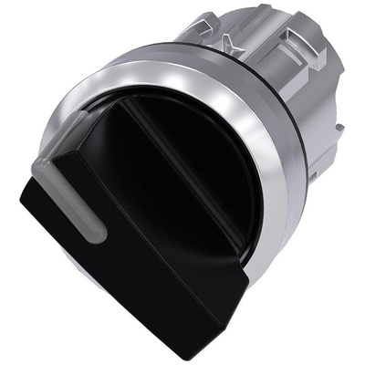 Siemens SIRIUS ACT Series 2 Position Selector Switch Head, 22mm Cutout, Black Handle