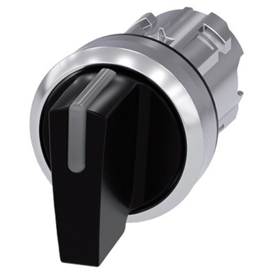 Siemens SIRIUS ACT Series 3 Position Selector Switch Head, 22mm Cutout, Black Handle