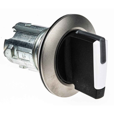 Siemens SIRIUS ACT Series 2 Position Selector Switch Head, 30mm Cutout, Black/White Handle
